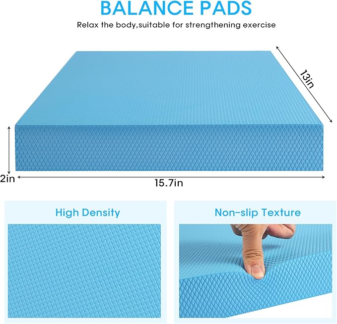 Exercise Balance Pad，Balance Foam Mat for Physical Therapy Equipment & Strength Stability Training, Slip Resistant Foam Mat for Yoga, Pilates, Meditation，Gardening knee pads