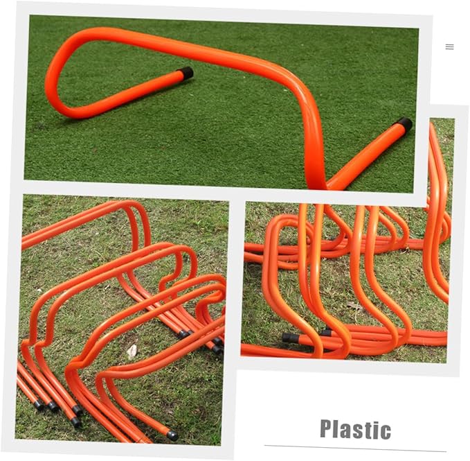 Kichvoe 2pcs Plastic Speed Hurdles 15cm Wear-Resistant Training Accessory for Agility and Professional Sprint Drills, Lightweight Athletic Equipment for Youth and Soccer Training