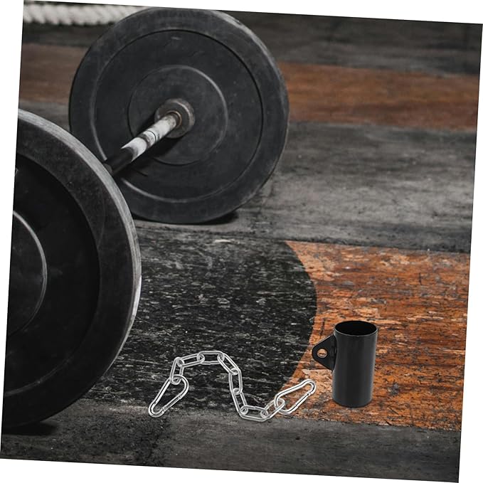 Barbell Row Attachment T Shape Bar Adapter with Chain Fitness Equipment for Strength Training Adjustable Barbell Sleeve for Gym Workouts