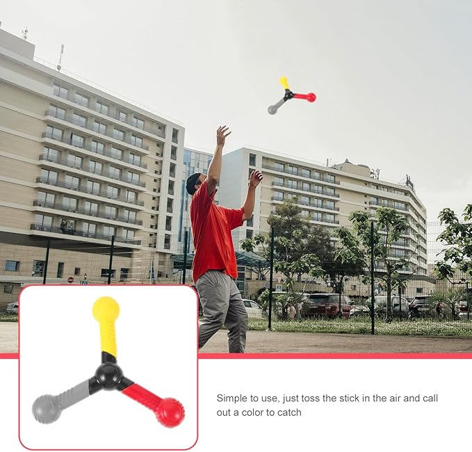 Sosoport Multicolor Reaction Training Sticks for Hand-Eye Coordination and Speed Agility Ergonomic Catching Tool for Sports Reflex and Focus Improvement 3-Piece Set
