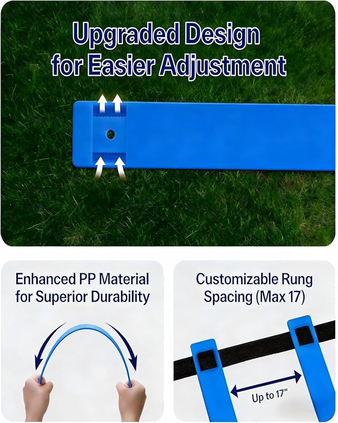 6 Packs Agility Ladder Speed Training Set - 36 Detachable Rungs (20 Inches Each) with 24 Ground Stakes, Portable Exercise Ladders for Soccer Football Footwork Training w/Carry Bag