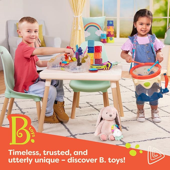 B. toys – Teeter Toddler – Kids Wobble Balance Board & Chair – Furniture For Toddlers – Montessori – Inspired Design – Detachable Pillow – 3+ Years
