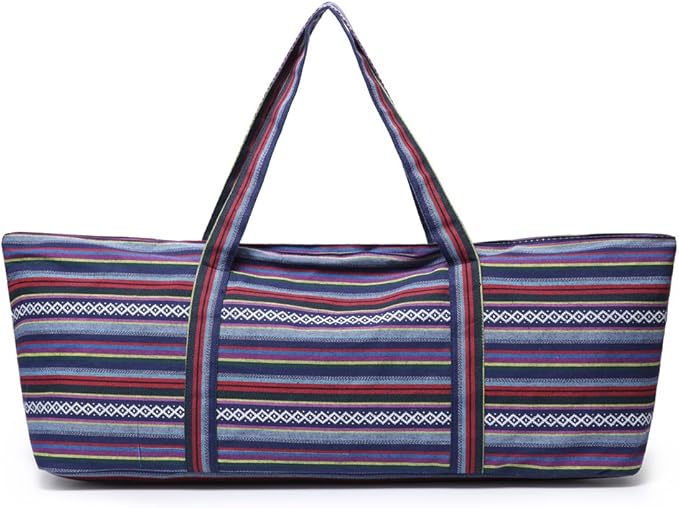 Large Yoga Mat Bag for Women Men, Travel Gym Bag for Pilates Office Beach Workout, Yoga Mat Tote Carrier with Mat Strap for 1/4" 1/2" Thick Exercise Yoga Mat