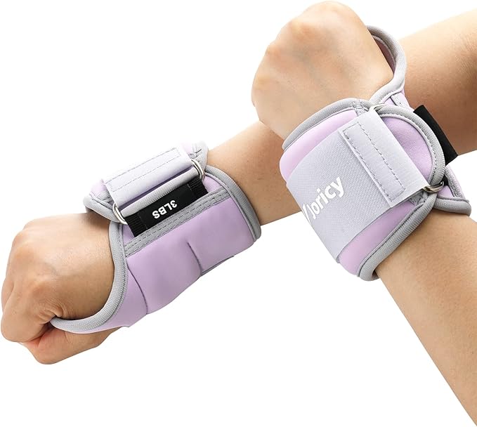 Wrist Weights with Thumb Loops Lock for Women Men 1 Pair 2 3 4 5 6 LBS Arm Weight Ankle Weights Weighted Gloves for Running Walking Jogging Physical Therapy Gym Workout Cardio Exercises