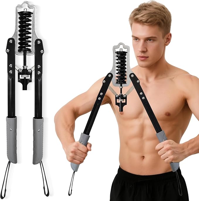 DERACY Chest Workout Equipment, Adjustable Forearm Strengthener, Carbon Steel Twister Arm Trainer, Upper Body Strength Trainer for Home Gym