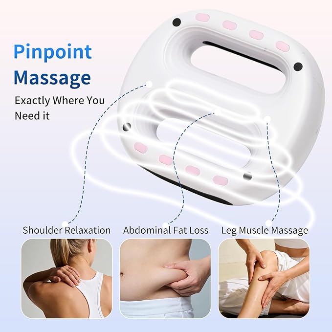Vibration Plate with Extended Battery, Portable Cordless Massager for Weight Loss & Lymphatic Drainage, Full Body Fascia Ring with Belt - Gift for Women