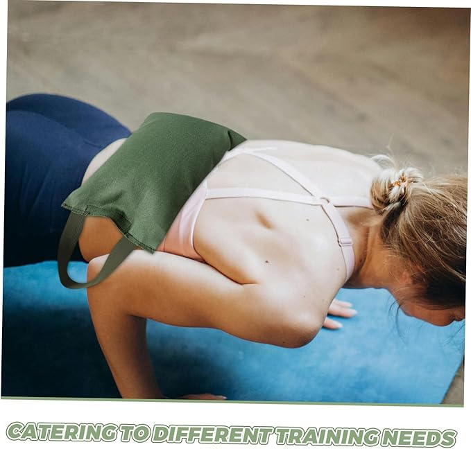 Kisangel 2kg Weighted Sandbag for Fitness and Yoga Canvas Training Bag with Weight and Handle for Dance Muscle Training and Balance Exercises