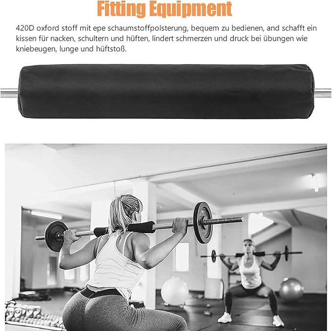 Barbell Pad, Foam Sponge Pad Strength Training Equipment Attachments Foam Sponge Provides Cushion to Neck Shoulders
