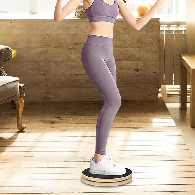 Waist Twist Disc Ab Twist Board Anti Slip Sturdy Fitness Tool for Home Gym Wood Stomach Exercise Equipment Full Body Workout