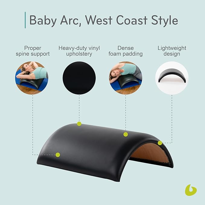 Balanced Body Baby Arc, West Coast Style, Lightweight Pilates Tool, Spine Corrector, Back Stretcher, Workout Equipment and Physical Therapy Arch for Home Gym or Studio