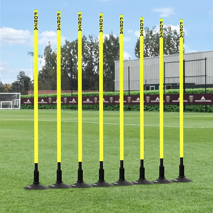 NWS Forza Spring Loaded Agility Poles | Improve Endurance, Speed & Footwork - Available in Packs of 8 or 16