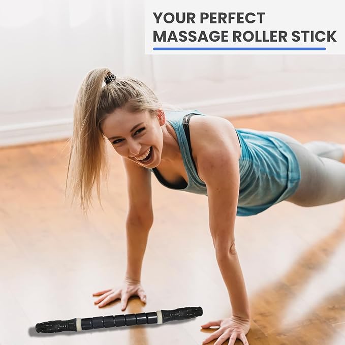Muscle Roller Stick Ctwctr Massage Roller for Lymphatic Drainage, Cellulite Massager, Leg Massager for Circulation and Pain Relief, Deep Tissue & Trigger Point Massage