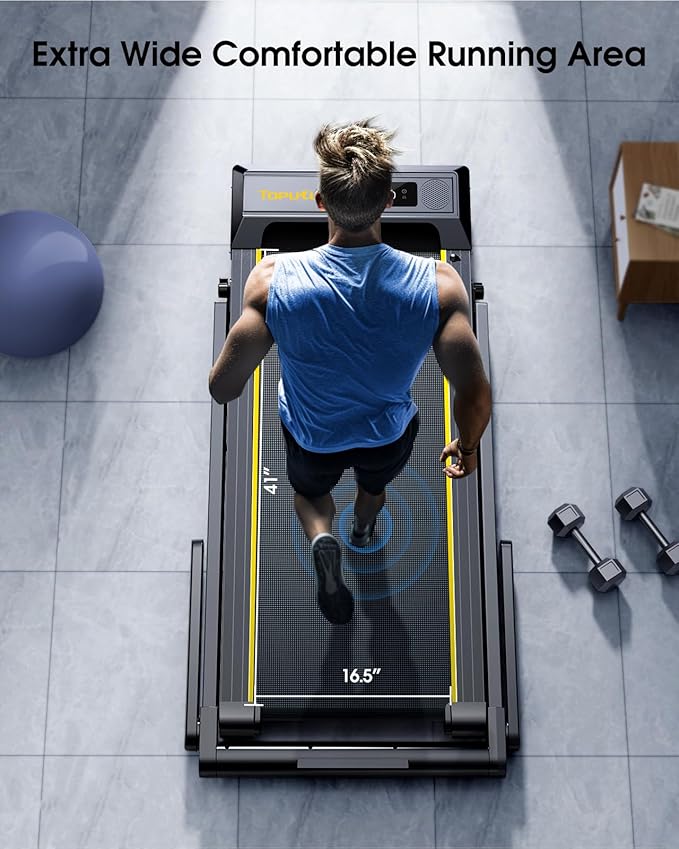 Walking Pad Treadmill with 12% Incline and Handle Bar, 4 in 1 Folding Treadmill for Home/Office, Under Desk Treadmills Portable Walking Pad with App & Bluetooth Speaker, 0.6-10MPH
