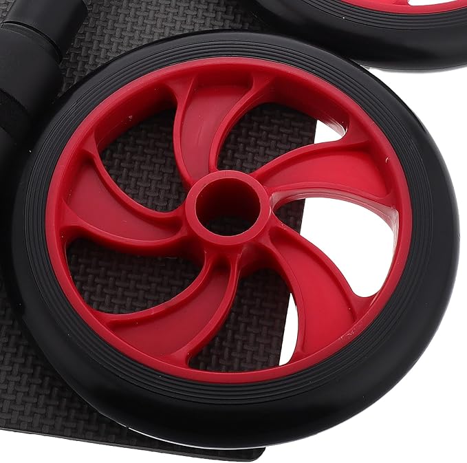 Abdominal Muscle Wheel Ab Roller for Core Workout Silent Red Exercise Wheel Gym Equipment for Men and Women Home and Outdoor Strength Training