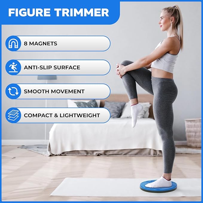 Daiwa Felicity Figure Trimmer Ab Twister Board - Waist Twister Machine for Core & Abs Exercise - Waist Twisting Fitness Tool, Dizzy Disc Twist Board for Slimming Workout with Magnets Reflexology