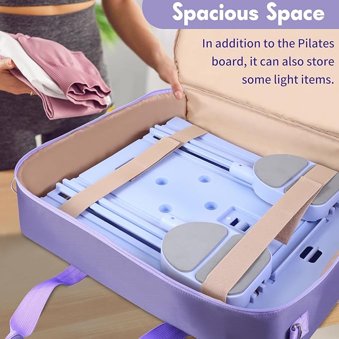 Storage Bag for Pilates Board, Pilates Board Organizer, Shoulder Gym Bags with Multi Pockets Portable Carrying Bag for Gym, Pilates, Yoga, Outdoor Exercise, Home Storage, Daily Use, Bag Only