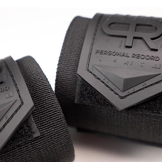 Elbow Wraps for Weightlifting - Heavy Duty Construction, 25% More Elasticity, Reinforced Stitching, Extra Wide Fastener, Easy to Adjust, All Black
