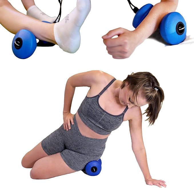 Deep Tissue Roller™ | Whole Body Self-Massage: Leg, Arm, Neck, Back, Forearm, Hip, Hamstrings & More. Target Fascia Tension & Muscle Knots Using Leverage for Pain Relief. Foam Rolling has Evolved!