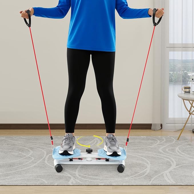 Waist Twister Machine Exercise, Adjustable Exercise Twist Board Twist Board for Exercise, Noiseless Ab Twister for Home Gym Equipment, Anti-Slip Home Gym Workout Equipment for Women Belly Fat