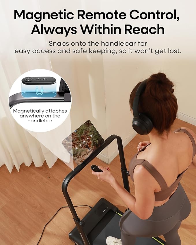 Walking Pad Treadmill with Incline and Handle Bar 3.0HP Under Desk Walking Treadmill with Adjustable Handlebar Compact Treadmill with Magnetic Remote Control for Home Office,300LBS Capacity