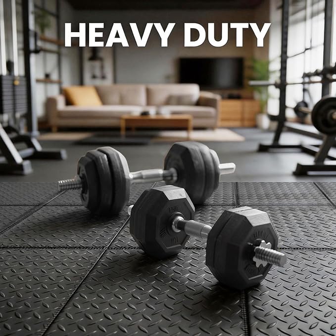 Treadmill Mat 79" x 39", 6mm Thick, for Under Treadmill, Walking Pad & Exercise Bike on Carpet & Hardwood Floors, Non-Slip Stripe Design, Waterproof Floor Protector, Noise & Shock Absorbing