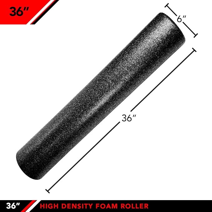 JFIT High Density Foam Roller – EPP Deep Tissue Massage Roller for Muscle Recovery, Myofascial Release & Stretching