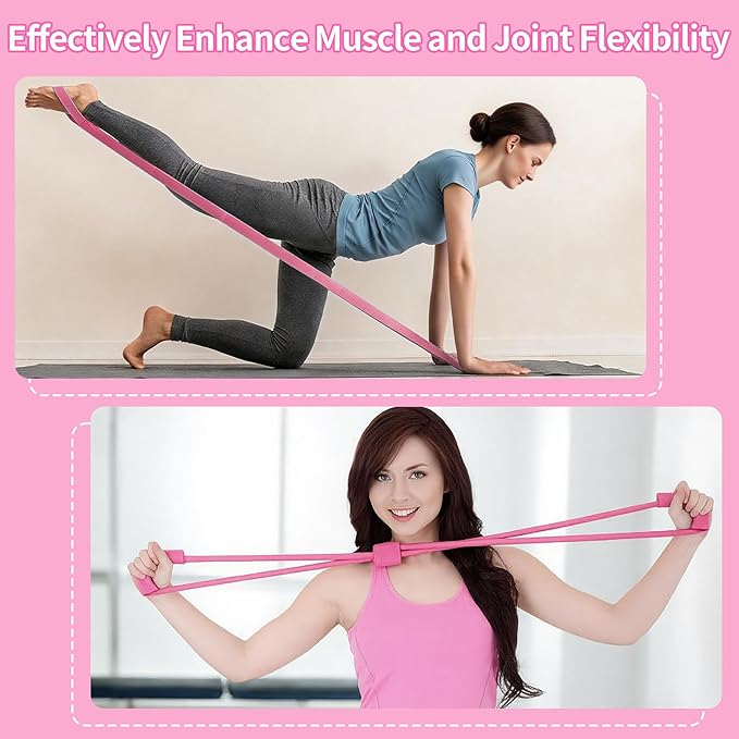 Pilates Essentials Kit for Home Women, Pilates Equipment for Workouts, 6 Fabric Resistance Bands, 12 Inch Magic Circle Yoga Ring, Mini Exercise Ball, Great Exercise Accessories