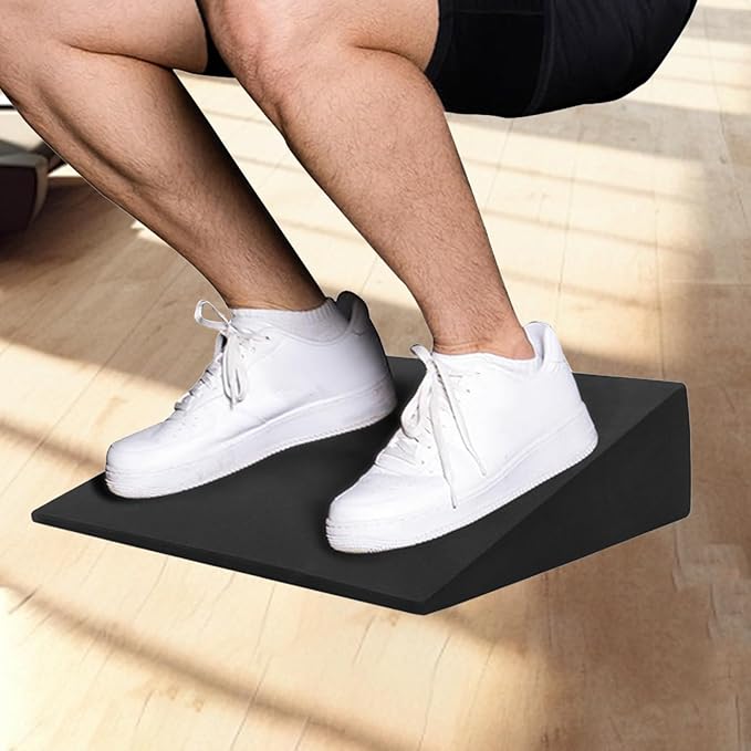 Squat Wedge Block - 32.5x30x9cm High Density Foam Fitness Accessory | Non Slip Yoga Stretching Incline Board | Portable Exercise Equipment for Home Gym Studio | Professional EVA Slant