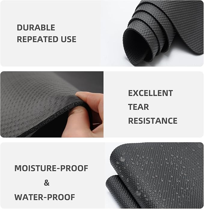 Treadmill Mat,Bike Mat Compatible with Peloton Bike Elliptical Treadmill,Folding Pad Exercise Equipment Under Exercise Trainer Pad for Stationary Indoor Spin