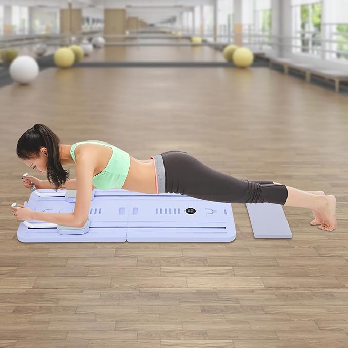 Pilates Board, Balance Board for Core Workout & Abs Training, Anti-Slip Wobble Board for Home Gym Fitness, Physical Therapy, Full Body Exercise (Max 330 lbs, Purple)