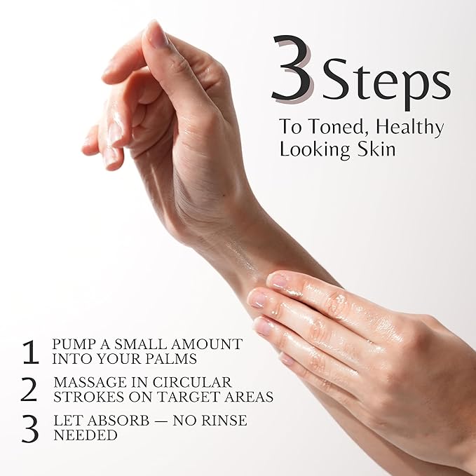Firming Anti Cellulite Massage Oil, Grapeseed Oil, Caffeine, Plant Stem Cells & Retinol, Supports Tighter, Smoother-Looking Skin on Body, Legs, Thighs & Buttocks, 2-Pack