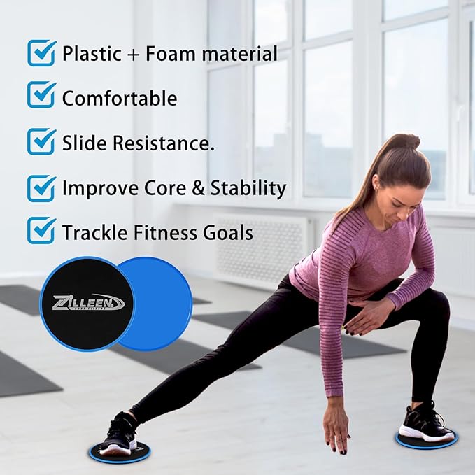 ZILLEEN Exercise Core Sliders for Working Out Workout Pilates Sliders Disc