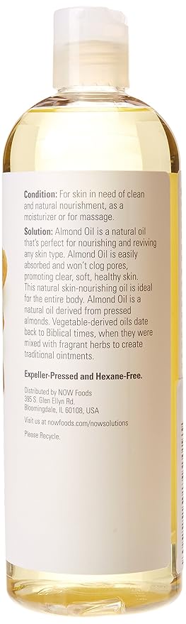 Now Foods Almond Oil, 16 Fl Oz (Pack of 3)