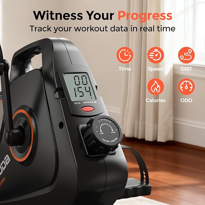 YOSUDA Under Desk Bike Pedal Exerciser - Magnetic Mini Exercise Bike, Desk Pedal Bike for Home/Office Workout