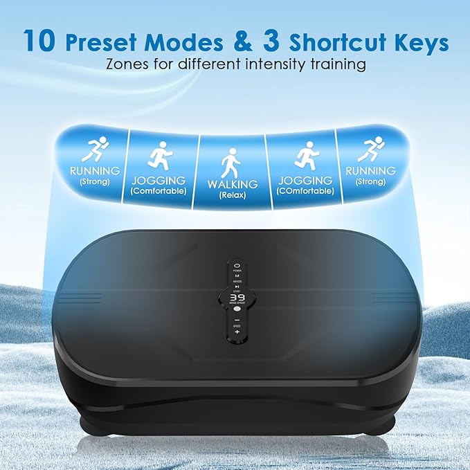 Vibration Plate Exercise Machine - Whole Body Workout Vibration Platform Lymphatic Drainage Machine for Weight Loss Home Fitness with Resistance Bands Remote