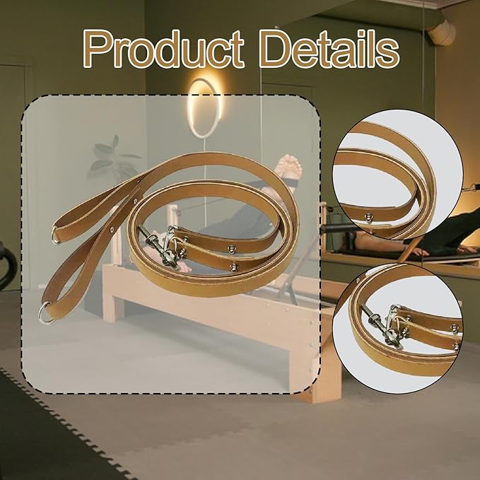 2 Pieces Pilates Reformer Pull Ropes, Yoga Straps, Pilates Accessories Yoga Belts for Exercise