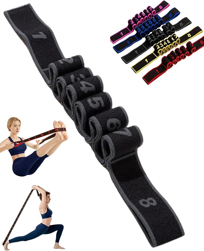 Fitness Resistance Band for Stretching and Yoga,Numbered Resistance Band,Adjustable Fashion Puller Exercise with Clear Markings