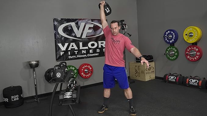 Valor Fitness 2-Tier Kettlebell Storage Rack – Heavy Duty Weight Holder, Organize Gym Equipment, 600 lb Max Weight Capacity for Dumbbells, Kettlebells & Fitness Gear