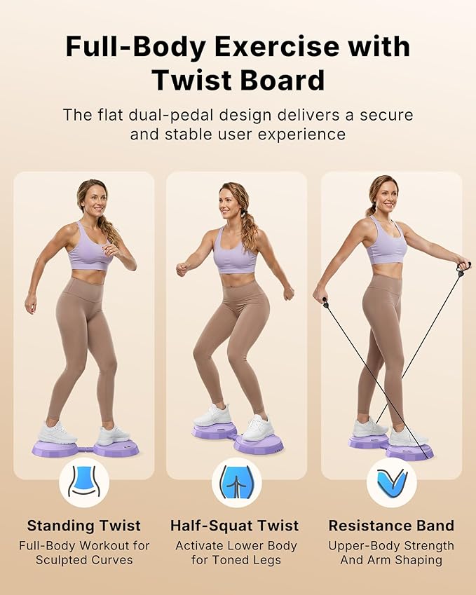 Merach Foldable Twist Board, Waist Twister Machine Exercise with Counter - Silent Ab Twister Board for Home Workout, Abs Exercise for Women & Men, Portable Waist Twisting Machine for waist