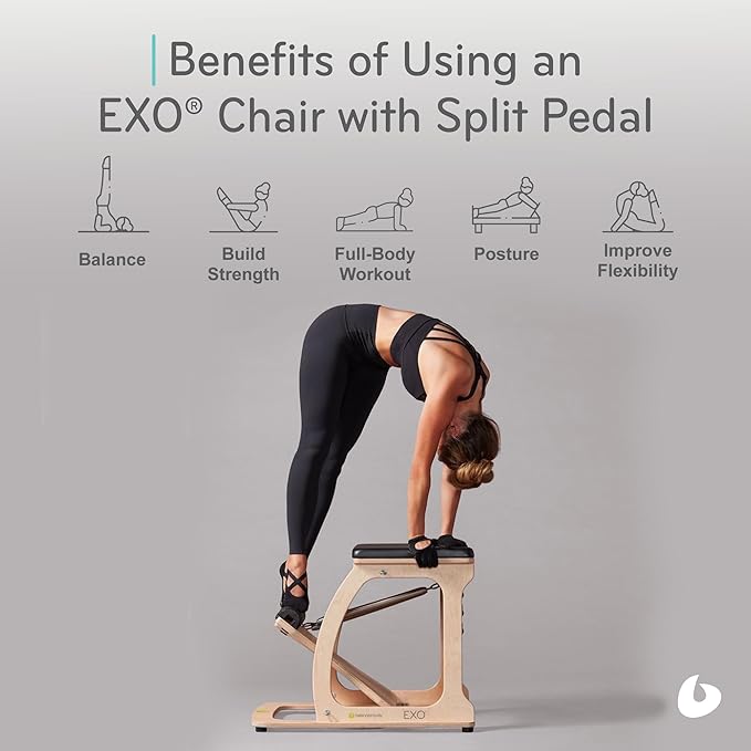 Balanced Body EXO Chair, Pilates Chair Exercise Equipment for Full-Body Workout, Pilates Resistance-Workout Equipment for Home Gym or Studio