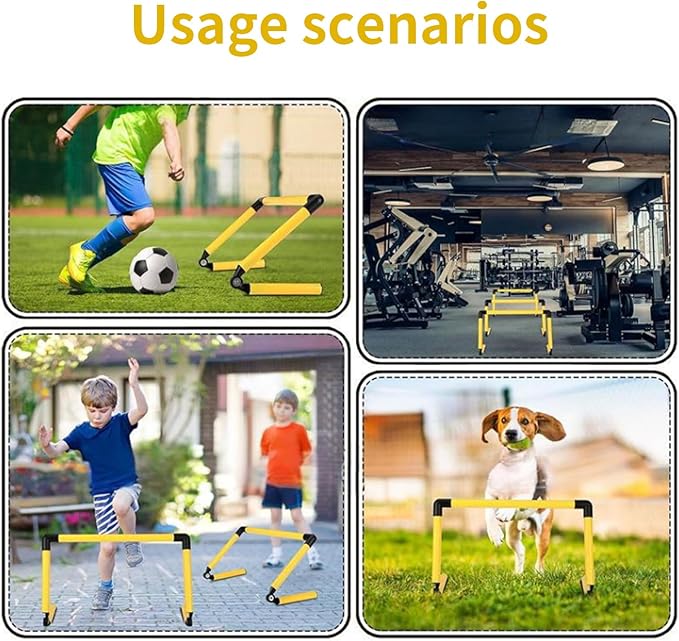 Adjustable Speed Agility Hurdles Portable Training Equipment for Soccer Basketball Track Field Outdoor Speed Training Gear