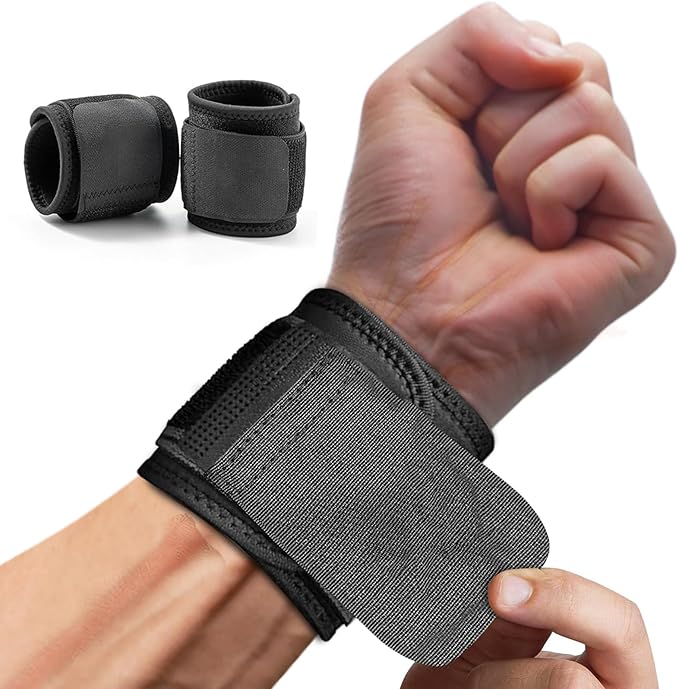 2 Pack Wrist Support Wrist Brace Adjustable Wrist Strap,Gym Wrist Protection