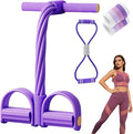 Upgrade 8 Tube Pedal Resistance Device, Pedal Resistance Band with Handle, Fashion Puller Exercise, Detachable and Adjustable Multifunction Fitness Bands for Abdomen, Waist, Arm, Leg