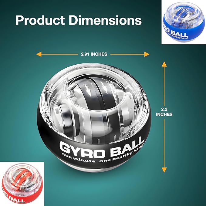 Vital Wrist Ball 2026,Torque Ball Hand Exerciser,l,Enhance Grip Strength,Hand Strengthening Devices With Led Lights For Strengthen Arms,Bones And Muscles,Joint Relief,Red Gyro Bal