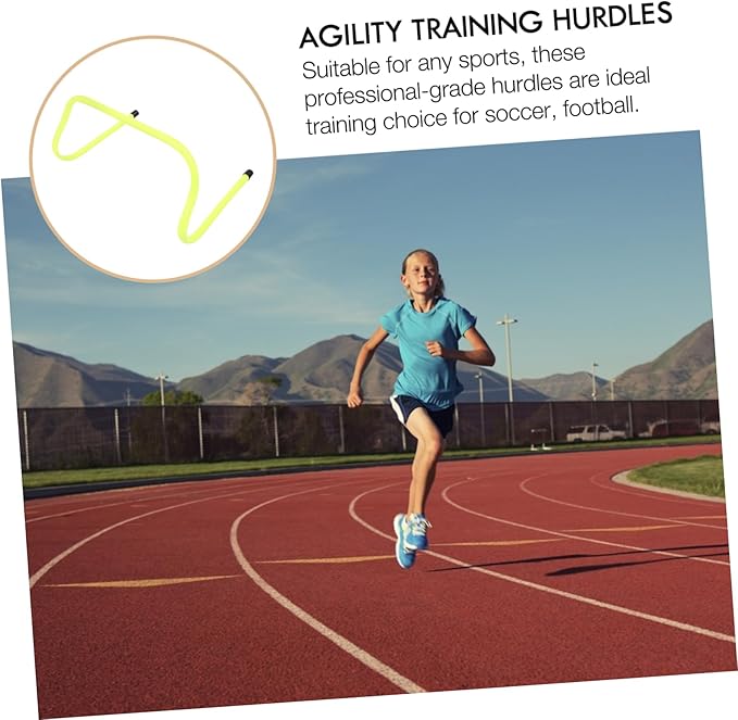 balacoo 6Pcs Football Agility Hurdles for Speed Training Durable Flexibility Training Equipment for Developing Agility and Footwork Skills Soccer and Sports Practice