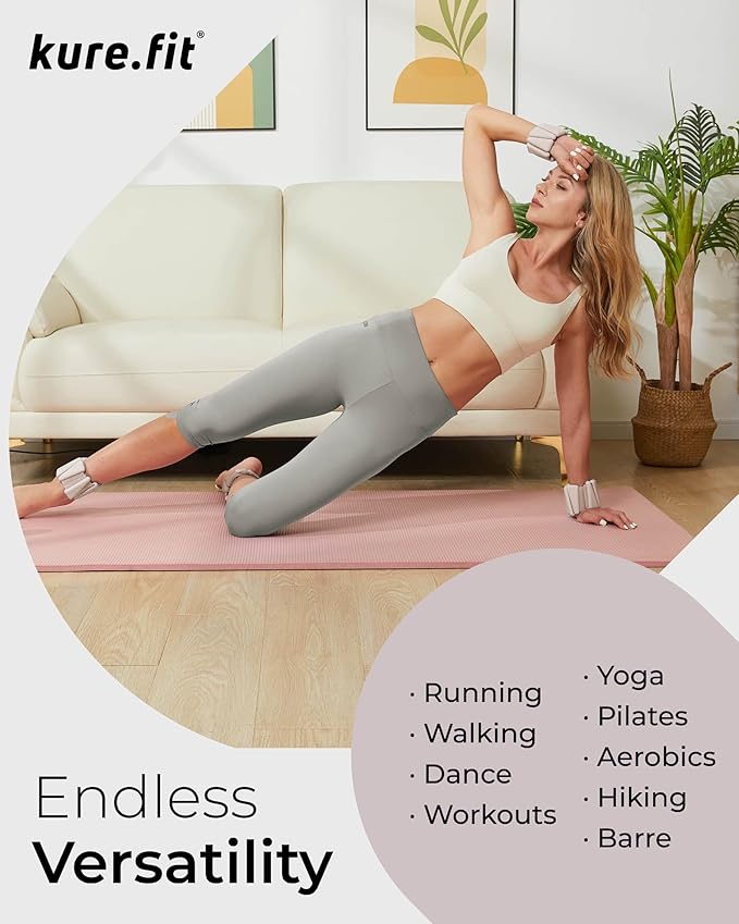 Pilates Weight | Wrist & Ankle Weights for Women | Weighted Bangles | 1LB/ 2LB Each (Set of 2)