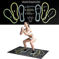 Squat Mat with Foot Position,Large Squat Target Pad 30'' X 13.8'',4mm Thickness Squat Mat Foot Positioning, Exercise Mat for Squats, Leg and Abdominal Workouts
