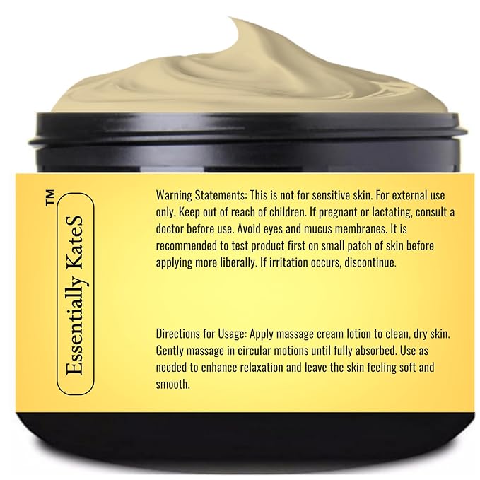 Essentially KateS Arnica 5% Cream Lotion 4 Fl Oz – Frankincense Oil, Shea Butter, Ceramides 1, 3, 6II for Skin & Muscle Care