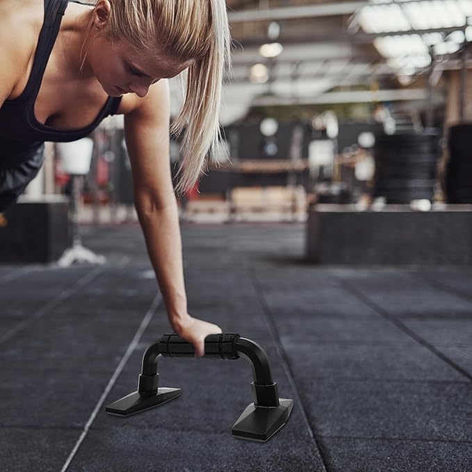 Veemoon 2pcs Push-up Bars Push-up Stands with Non-slip Grip for Home Fitness Equipment, Compact H-shaped Push up Racks for Chest and Arm Strength Training