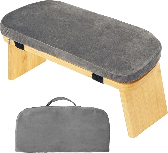 Bamboo Meditation Bench for Sitting and Kneeling, Ideal for and Prayer
